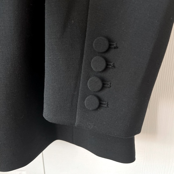 ❌SOLD❌AREA Crystal Embellished Virgin Wool Tuxedo Dress in Black, Size 2, NWT - Picture 15 of 17